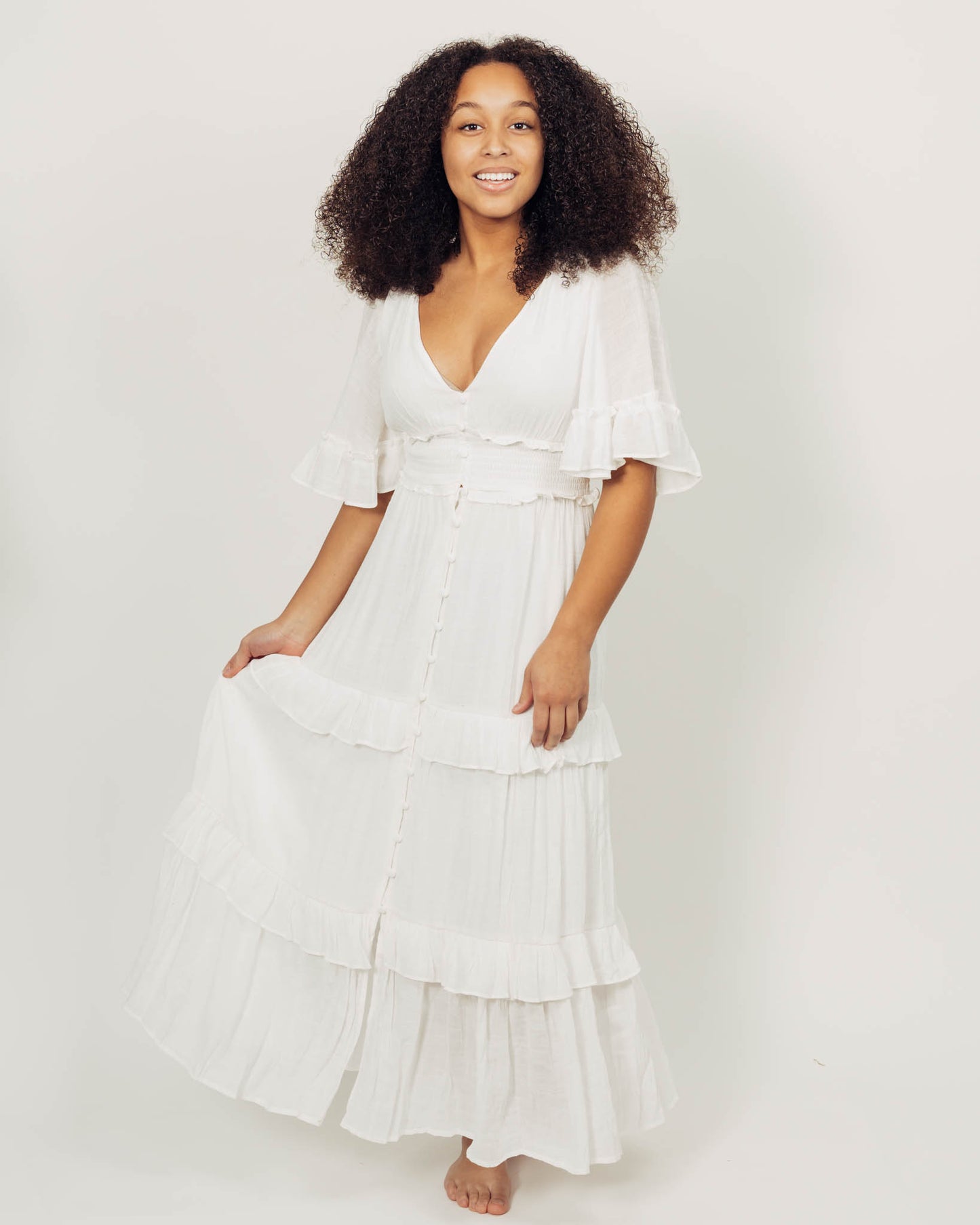 Harlow Dress || White