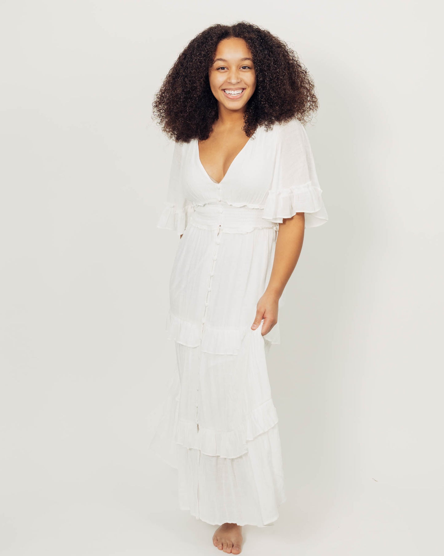 Harlow Dress || White