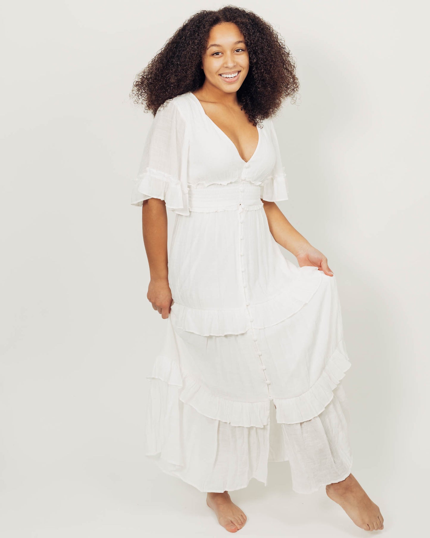 Harlow Dress || White