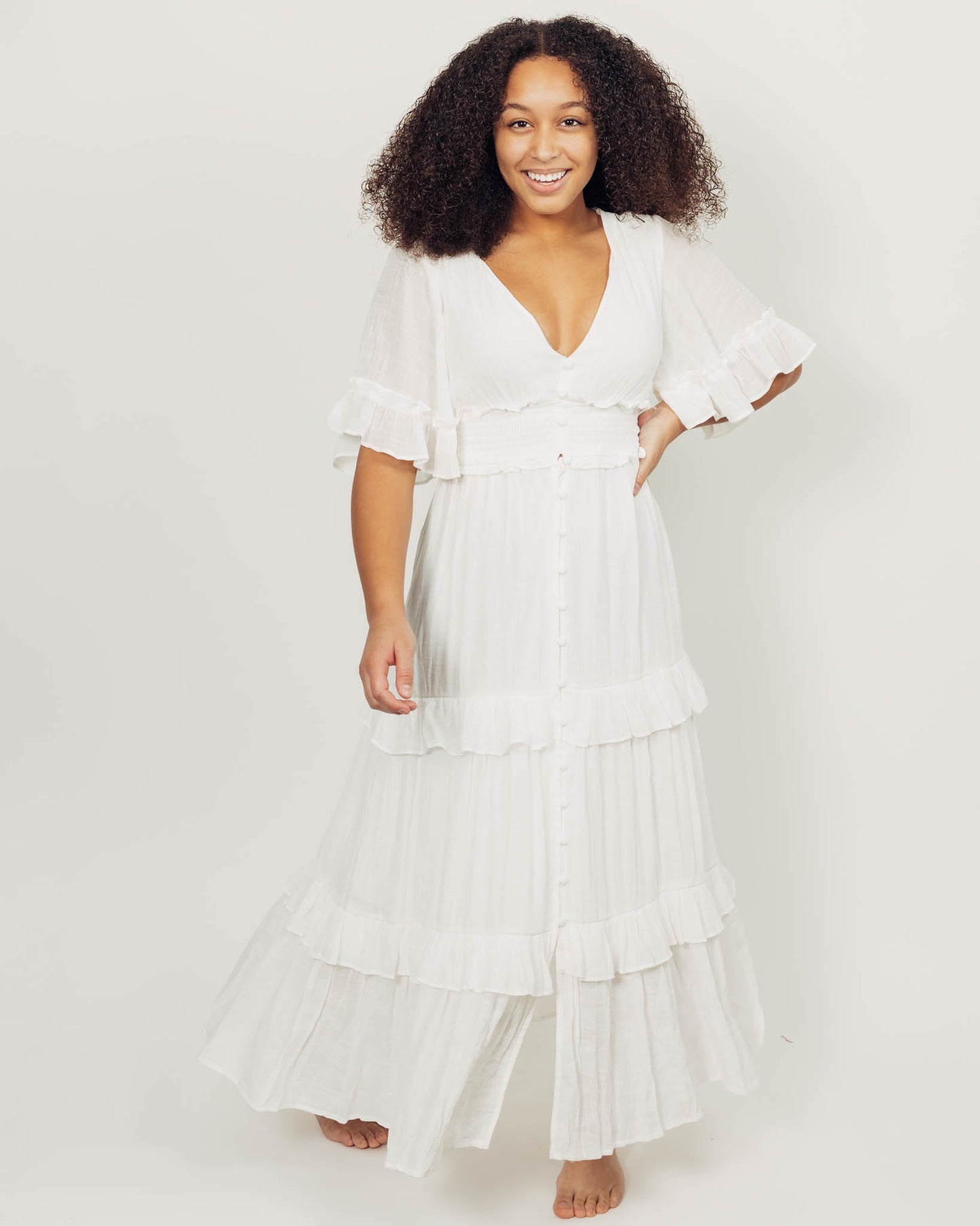 Harlow Dress || White
