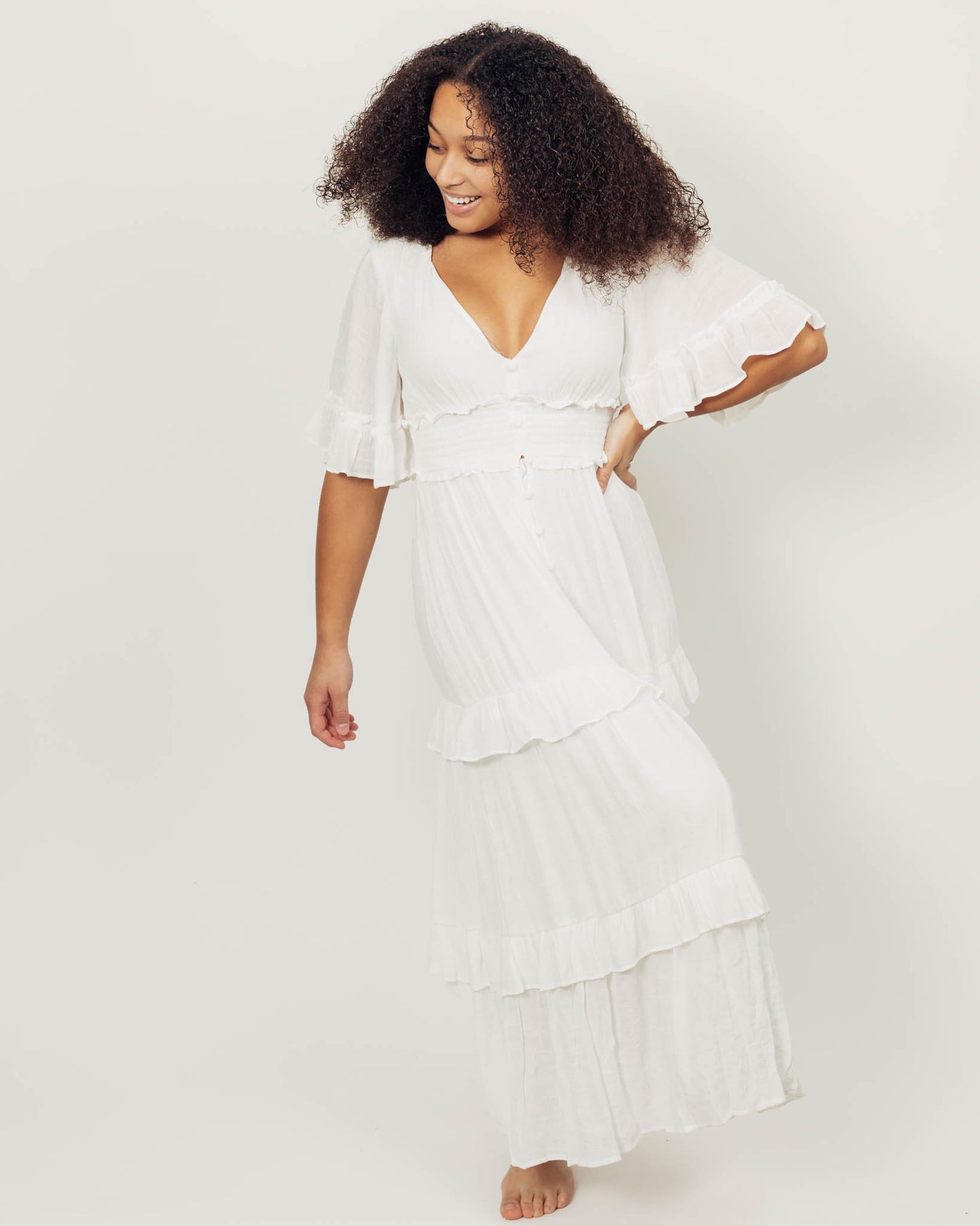 Harlow Dress || White