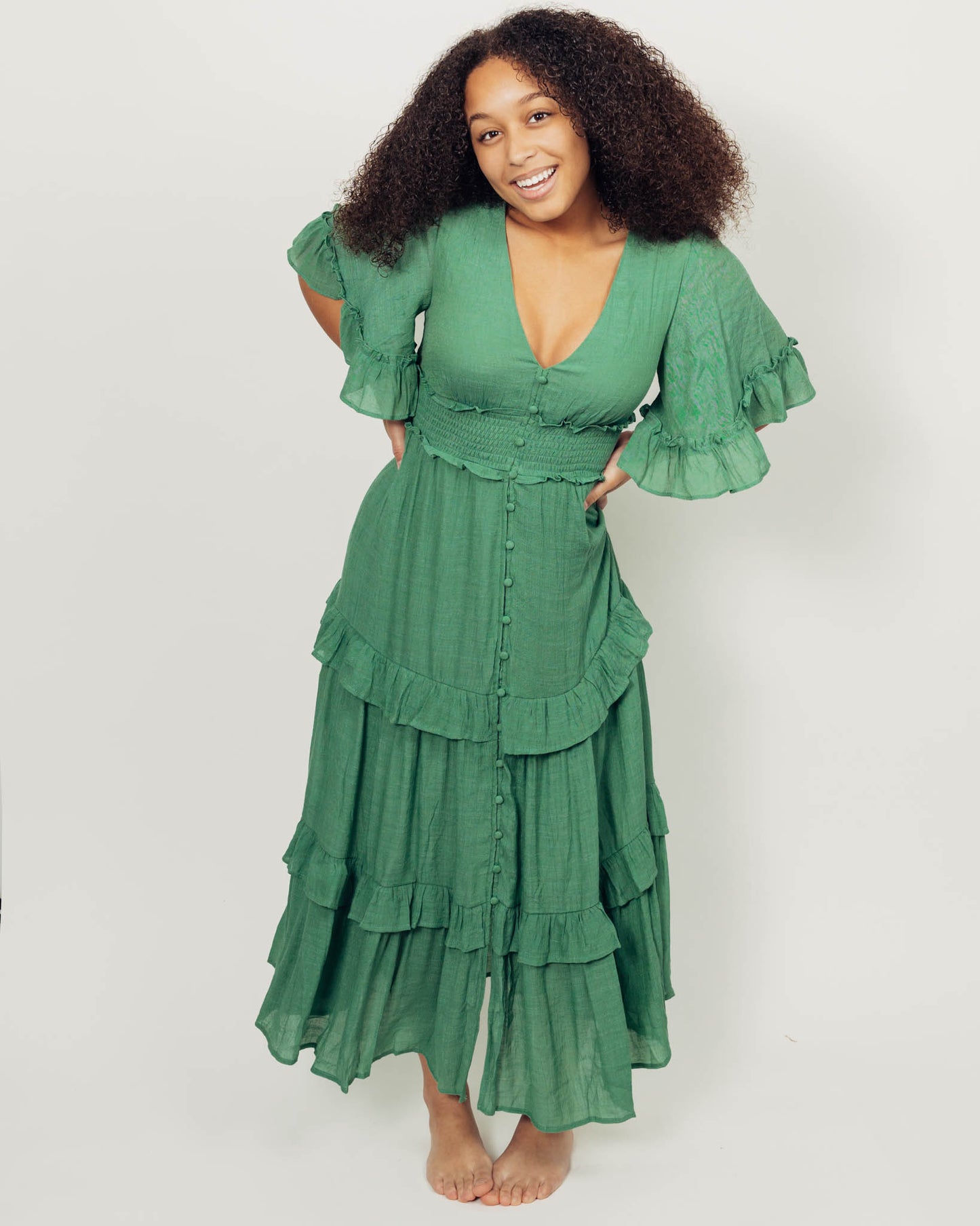 Harlow Dress || Green