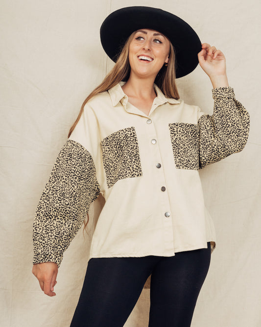 Leopard Shacket || Ivory