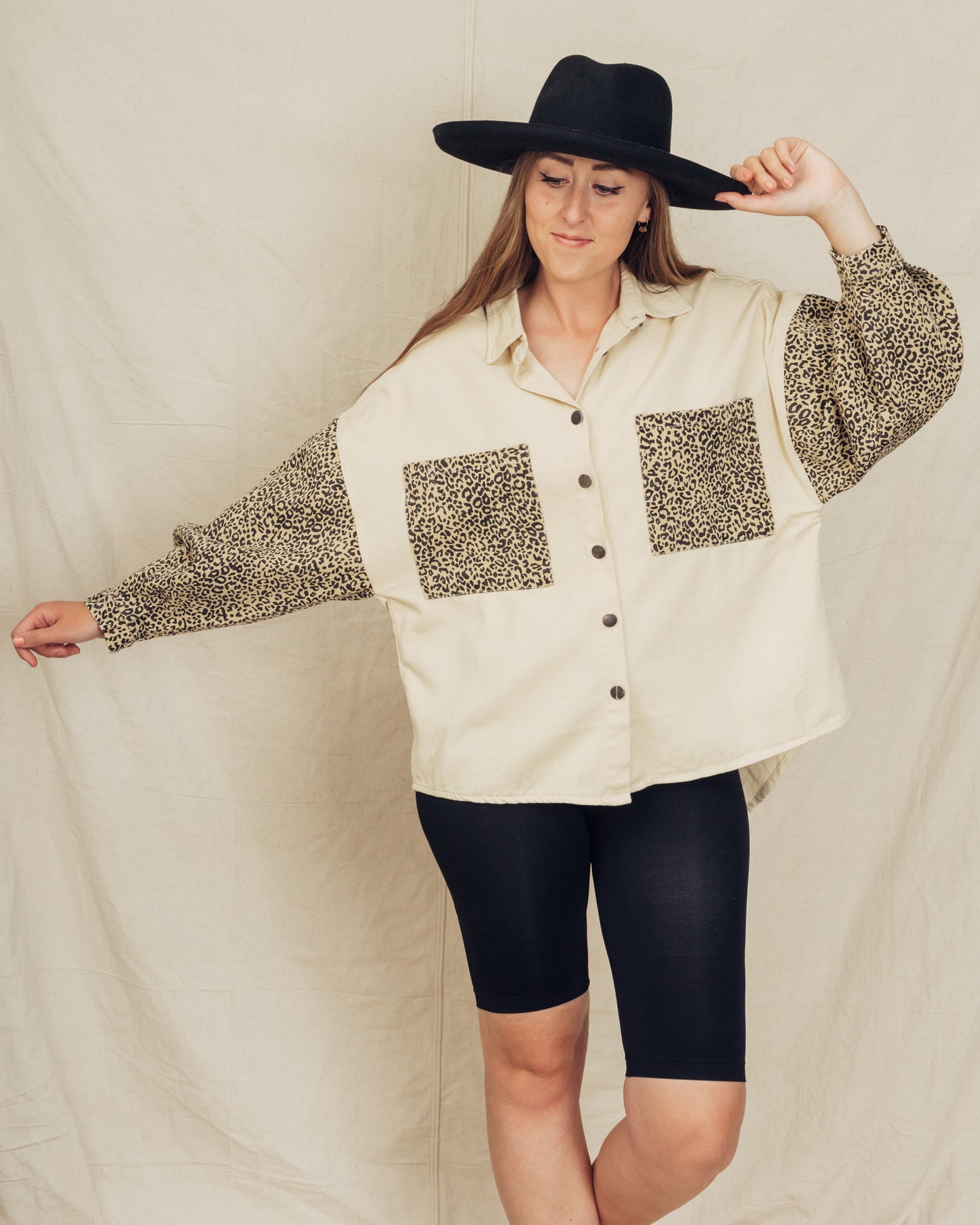 Leopard Shacket || Ivory