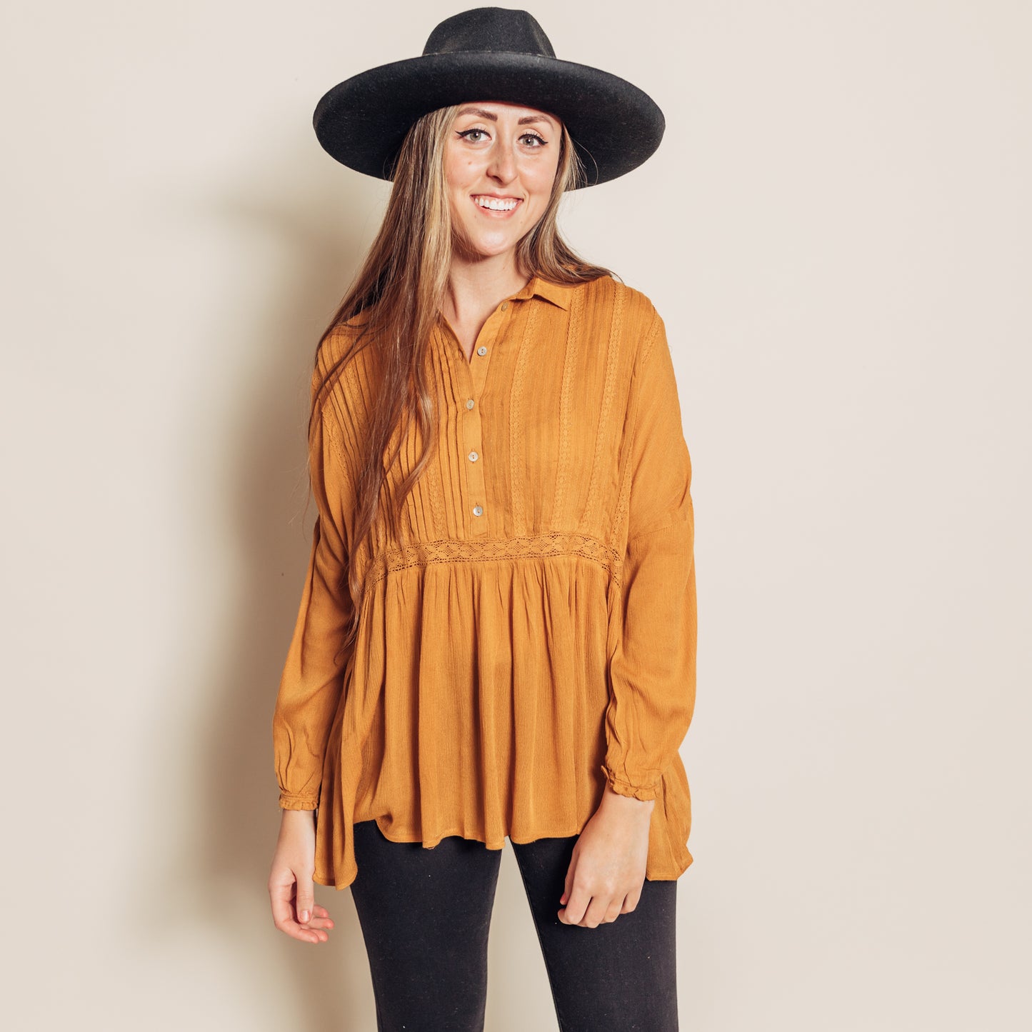 Ashley Top || Saffron