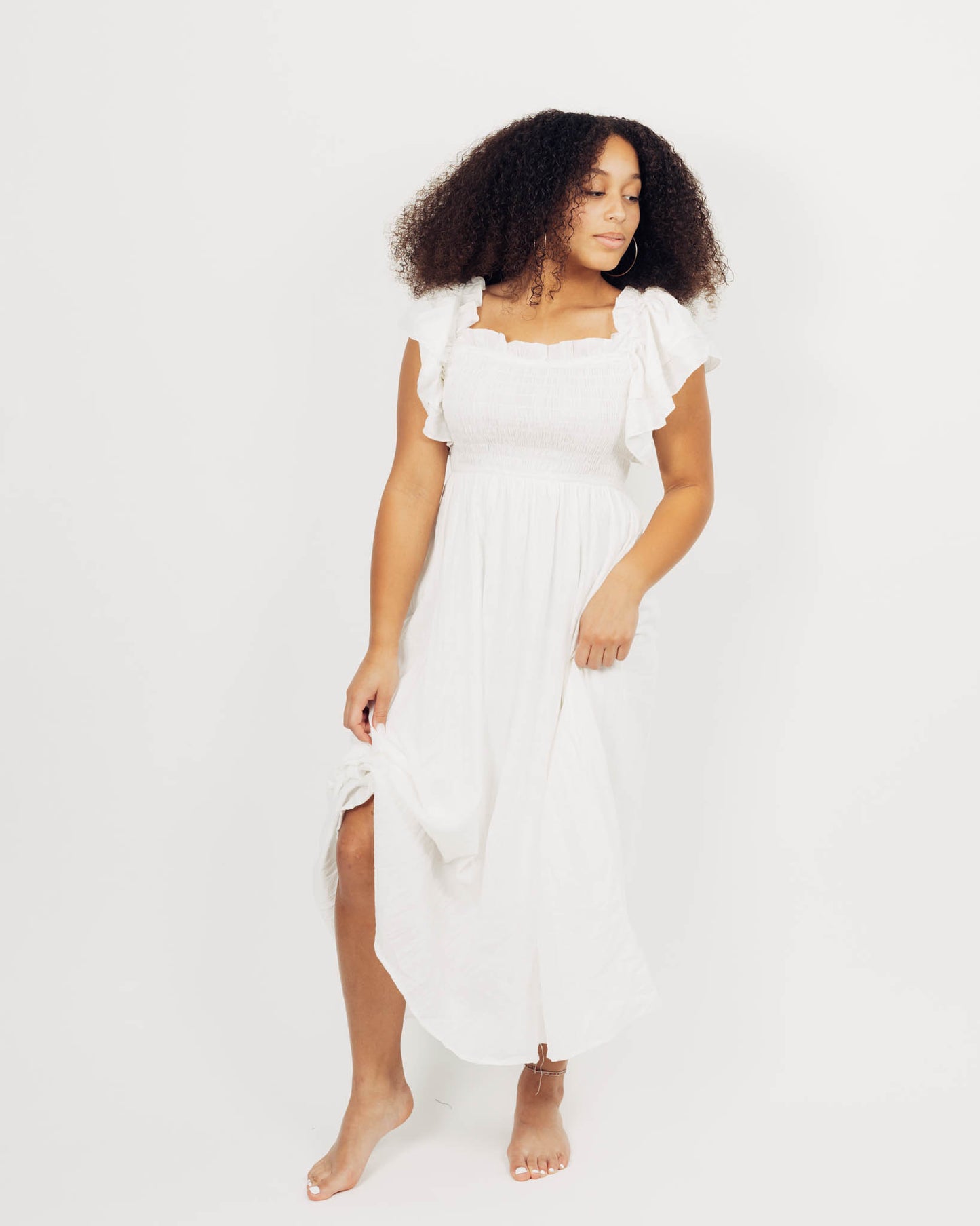 Junie Dress || White