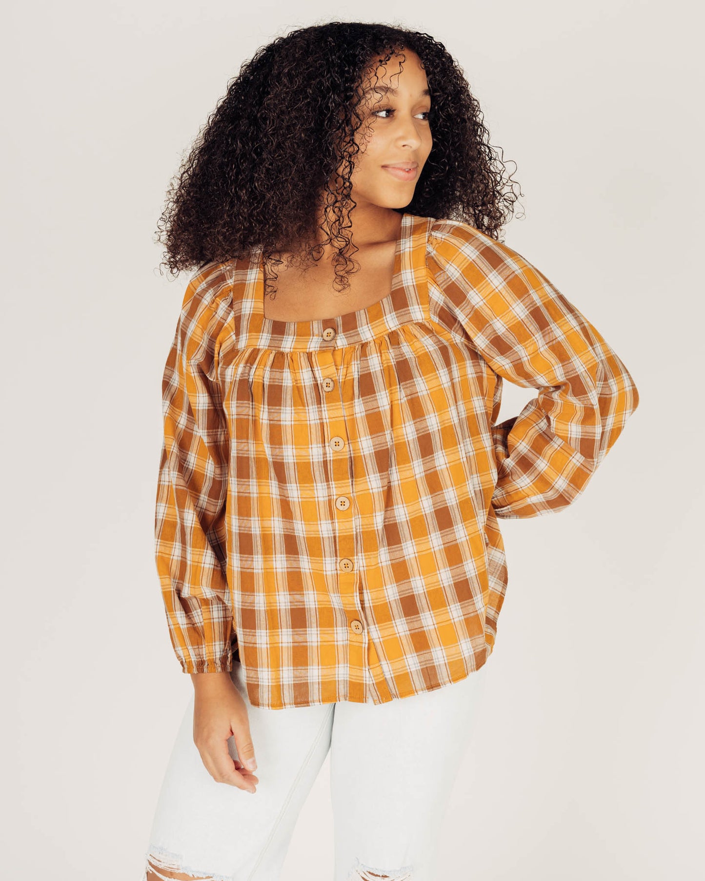 Spice Plaid Top