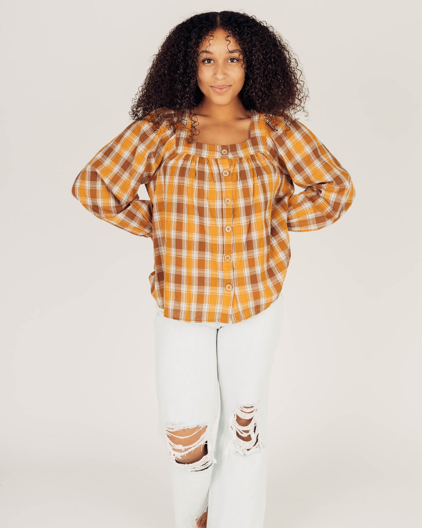 Spice Plaid Top