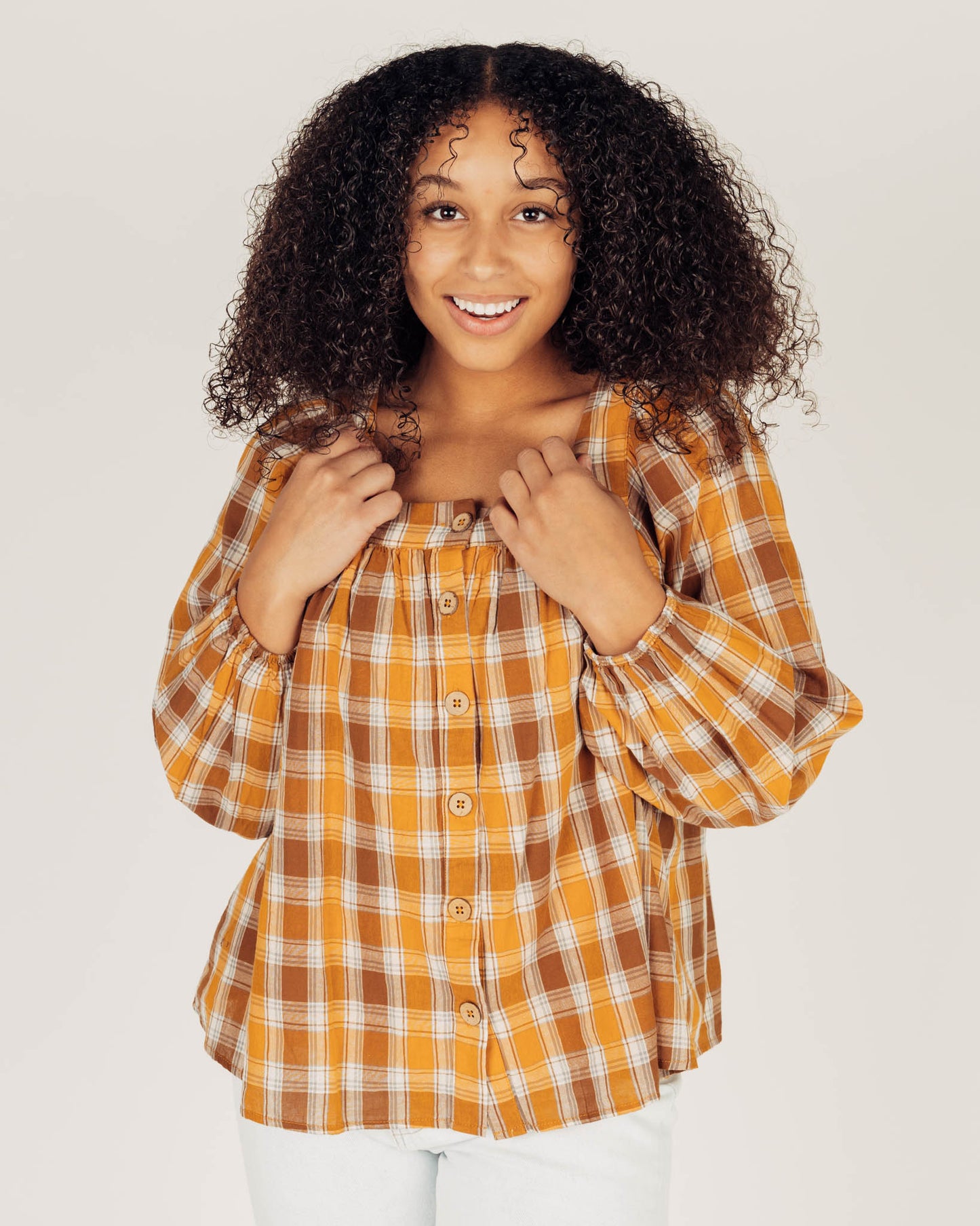 Spice Plaid Top
