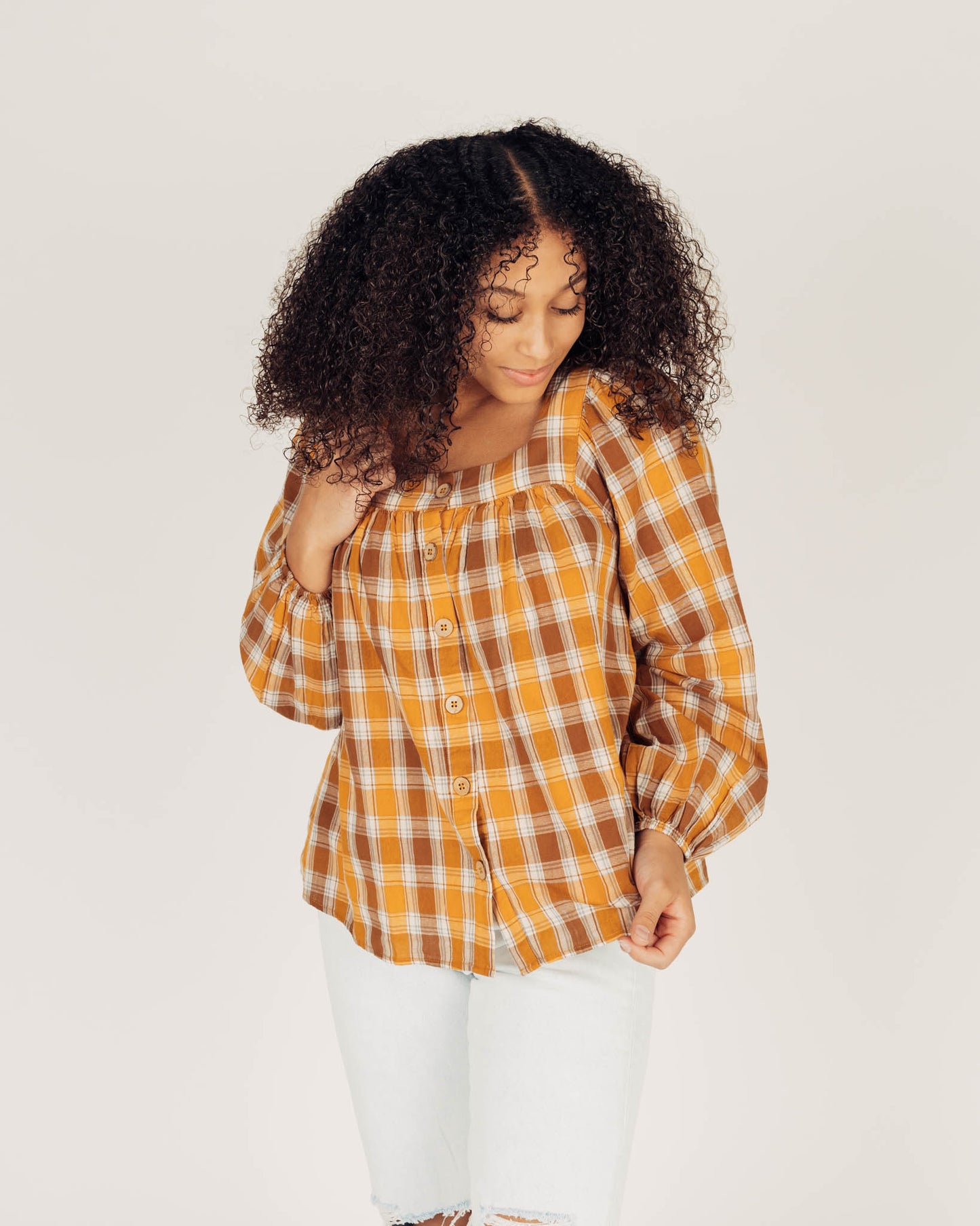 Spice Plaid Top