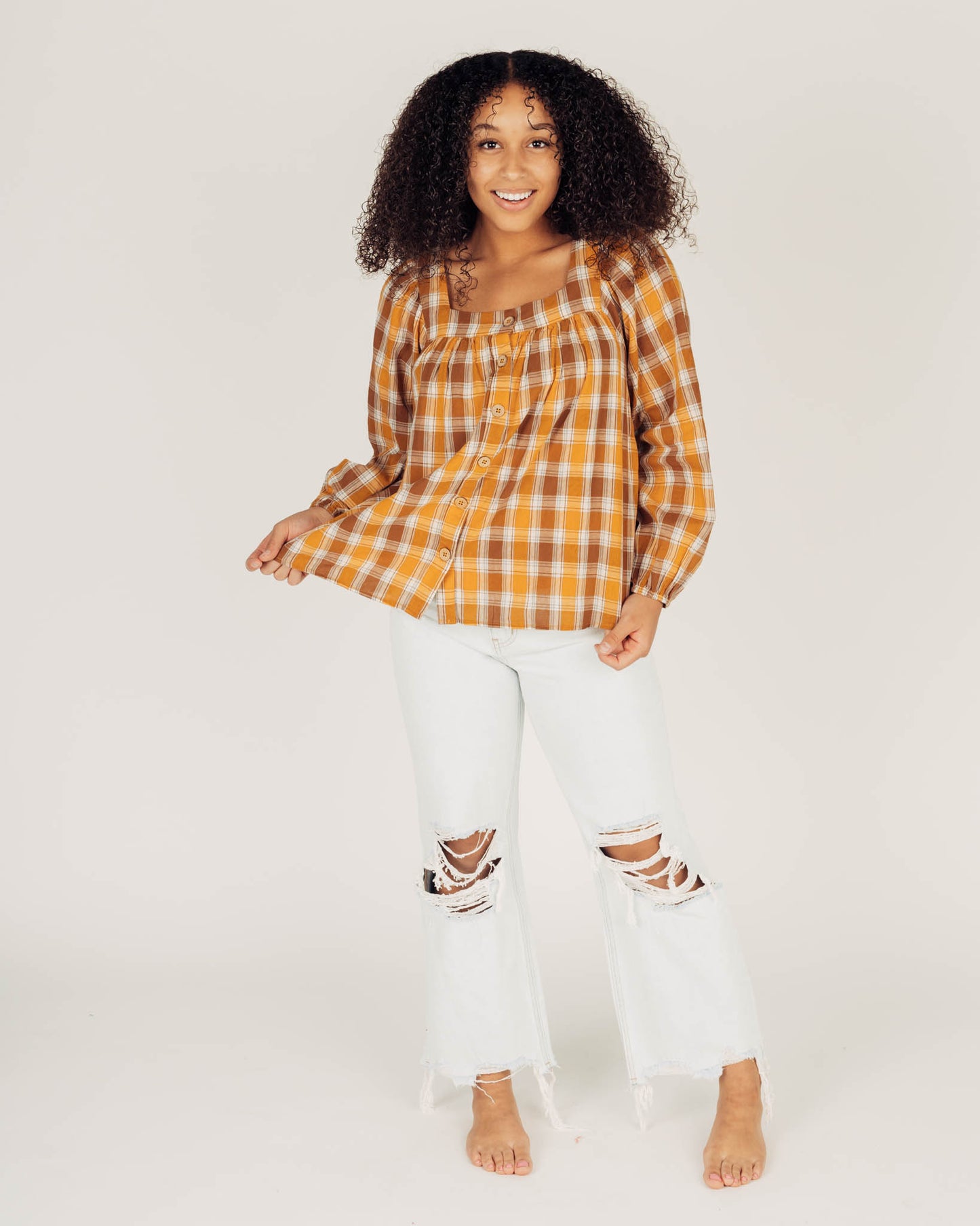 Spice Plaid Top