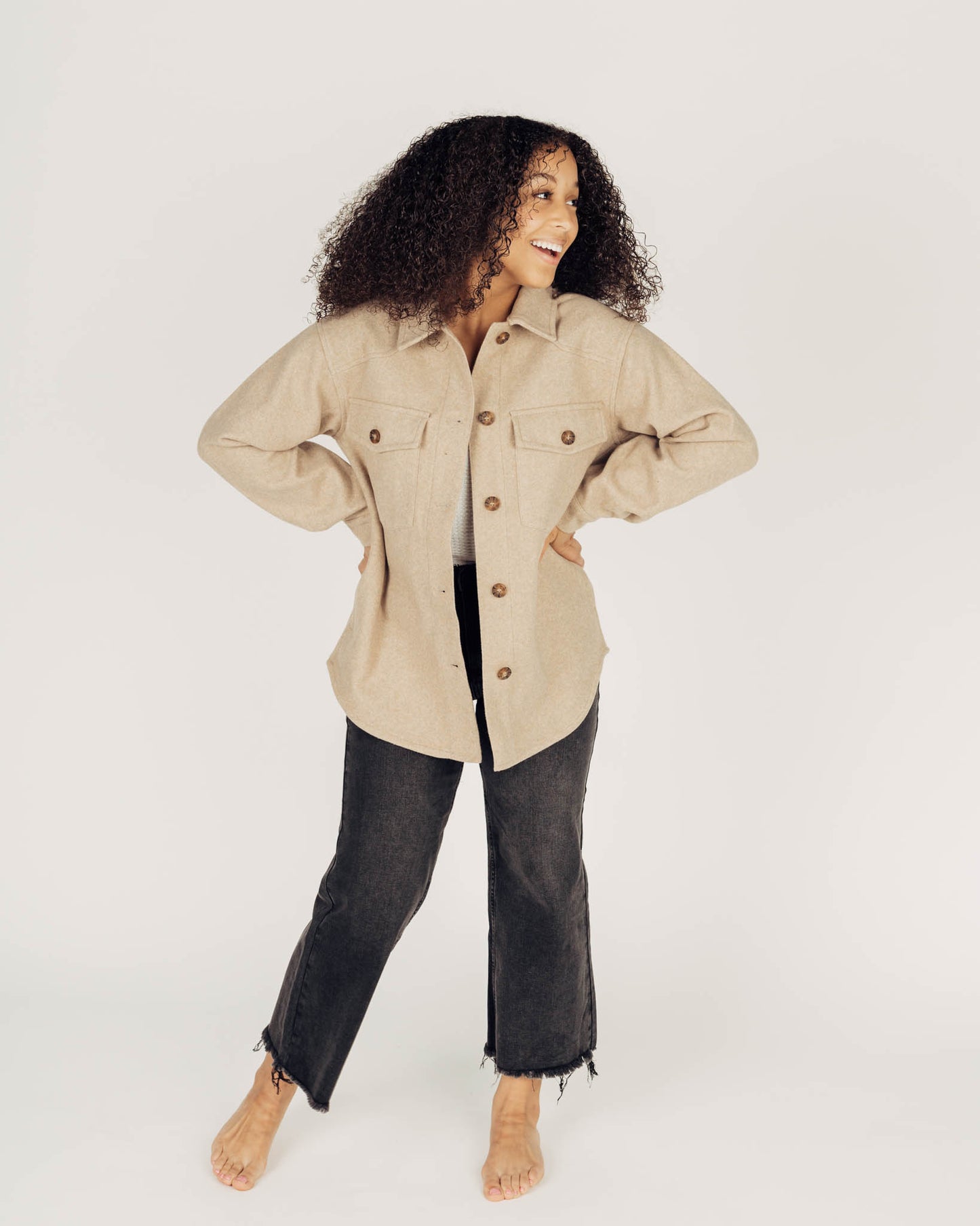Ally Shacket || Tan