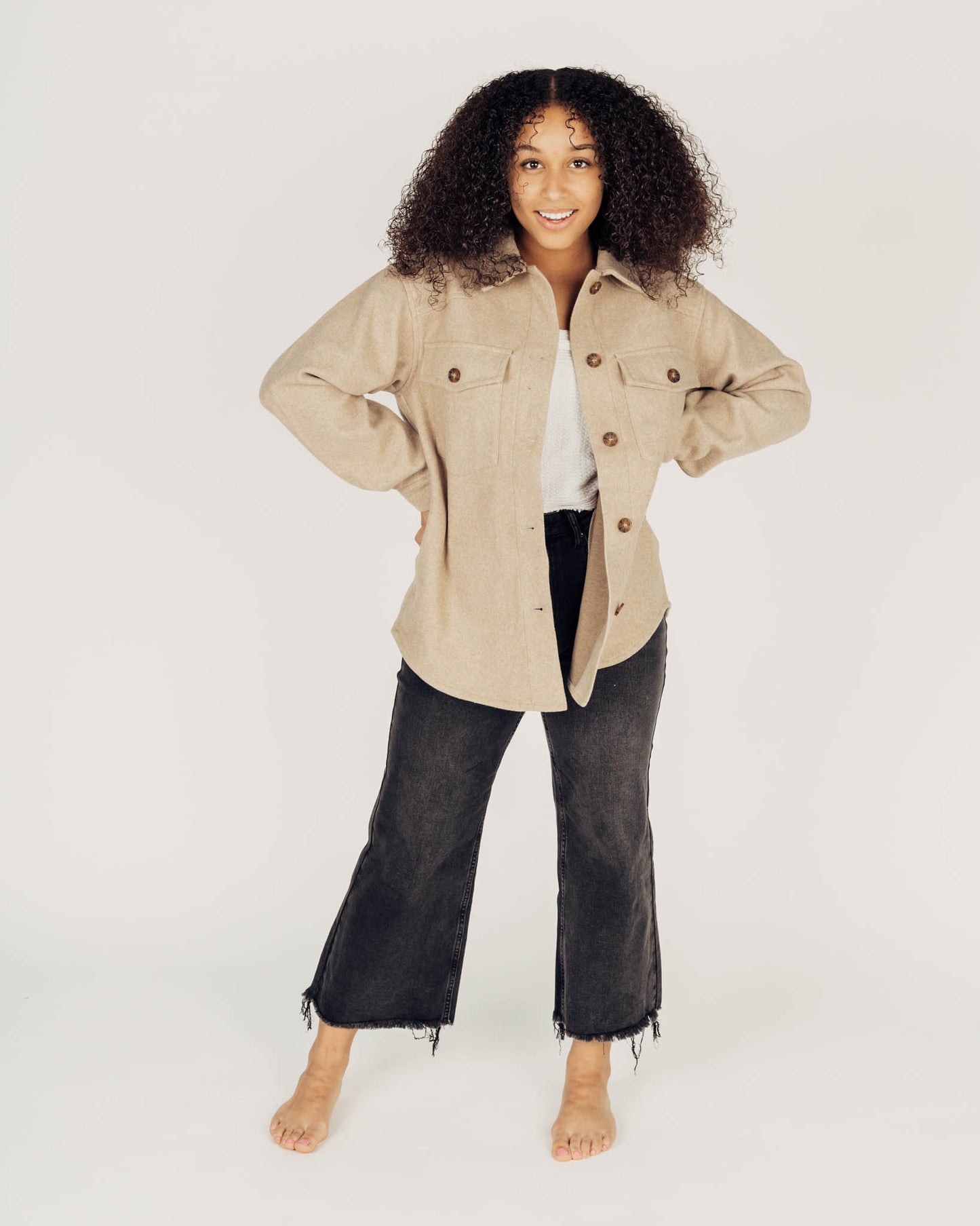 Ally Shacket || Tan