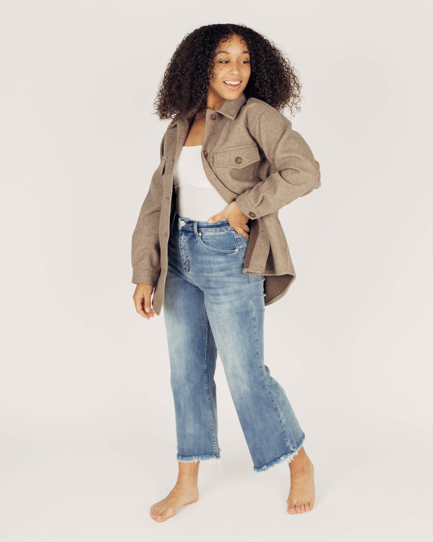 Blue Wide Leg Jeans