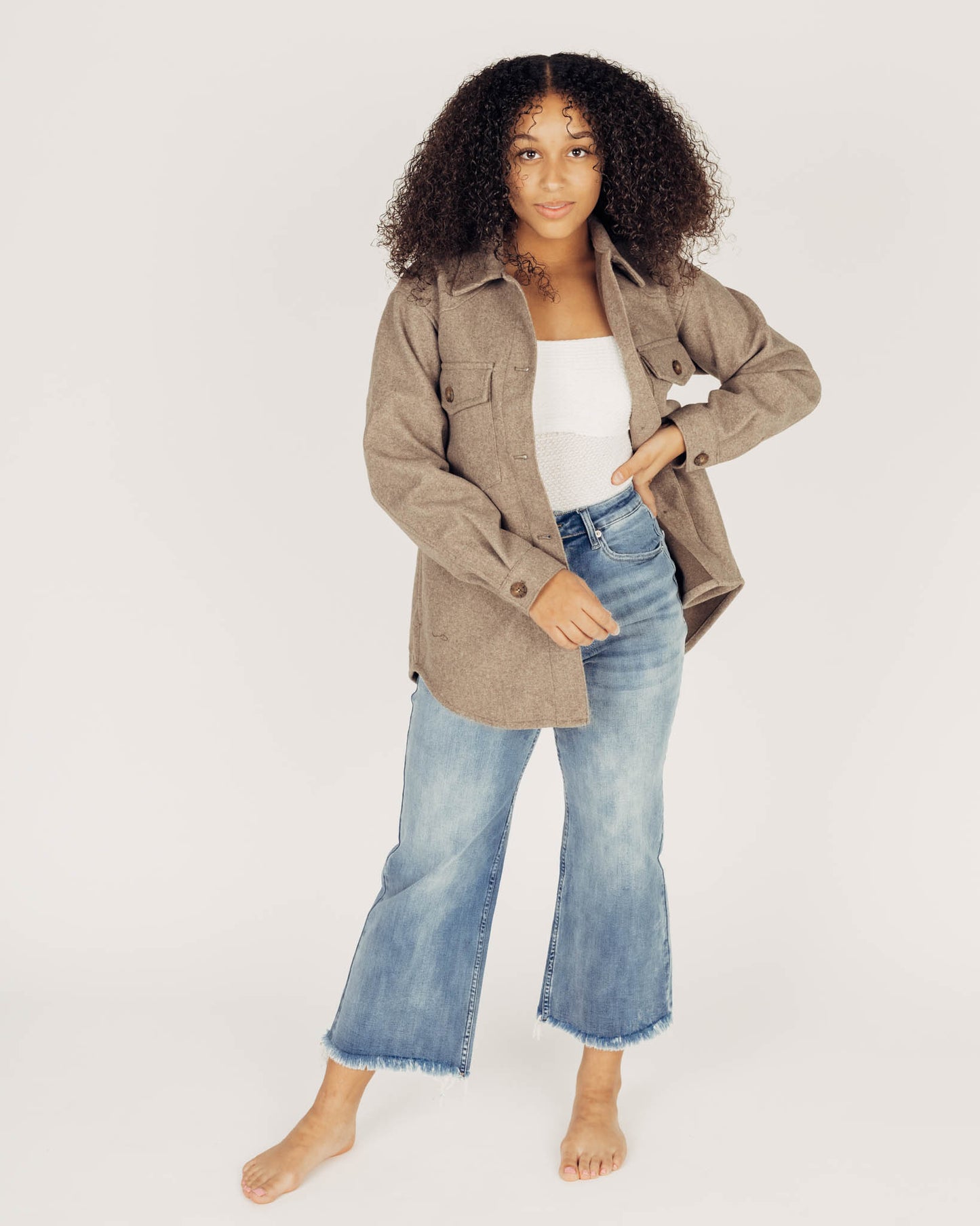 Blue Wide Leg Jeans