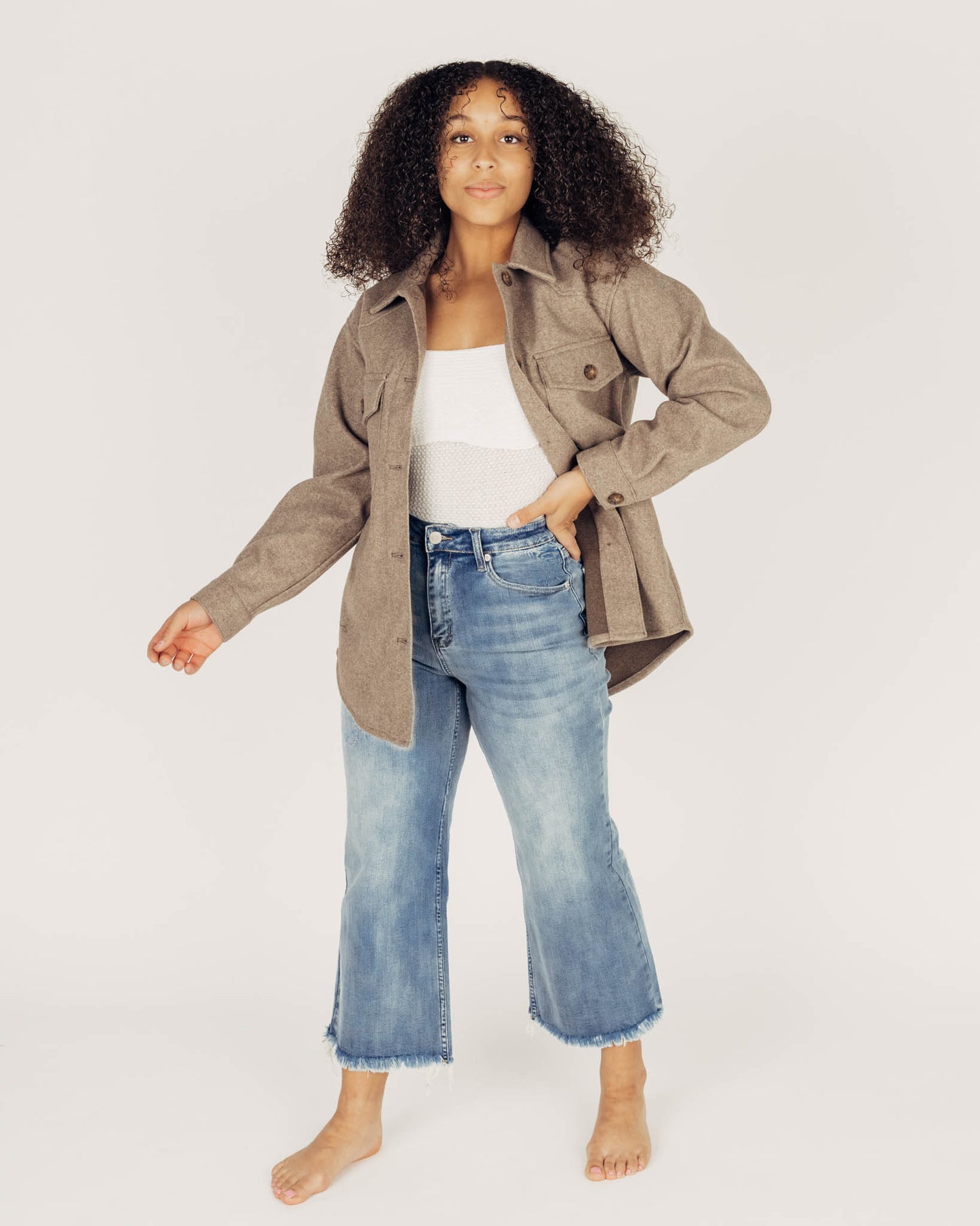 Ally Shacket || Brown