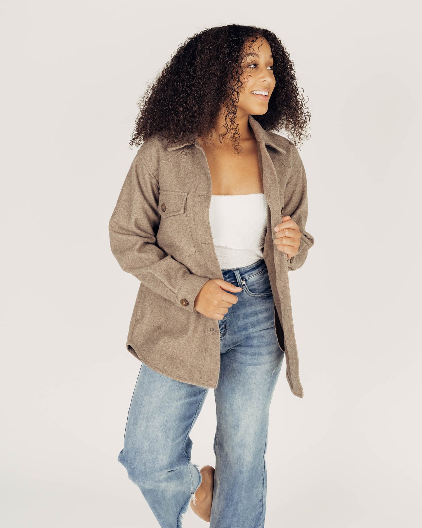 Ally Shacket || Brown