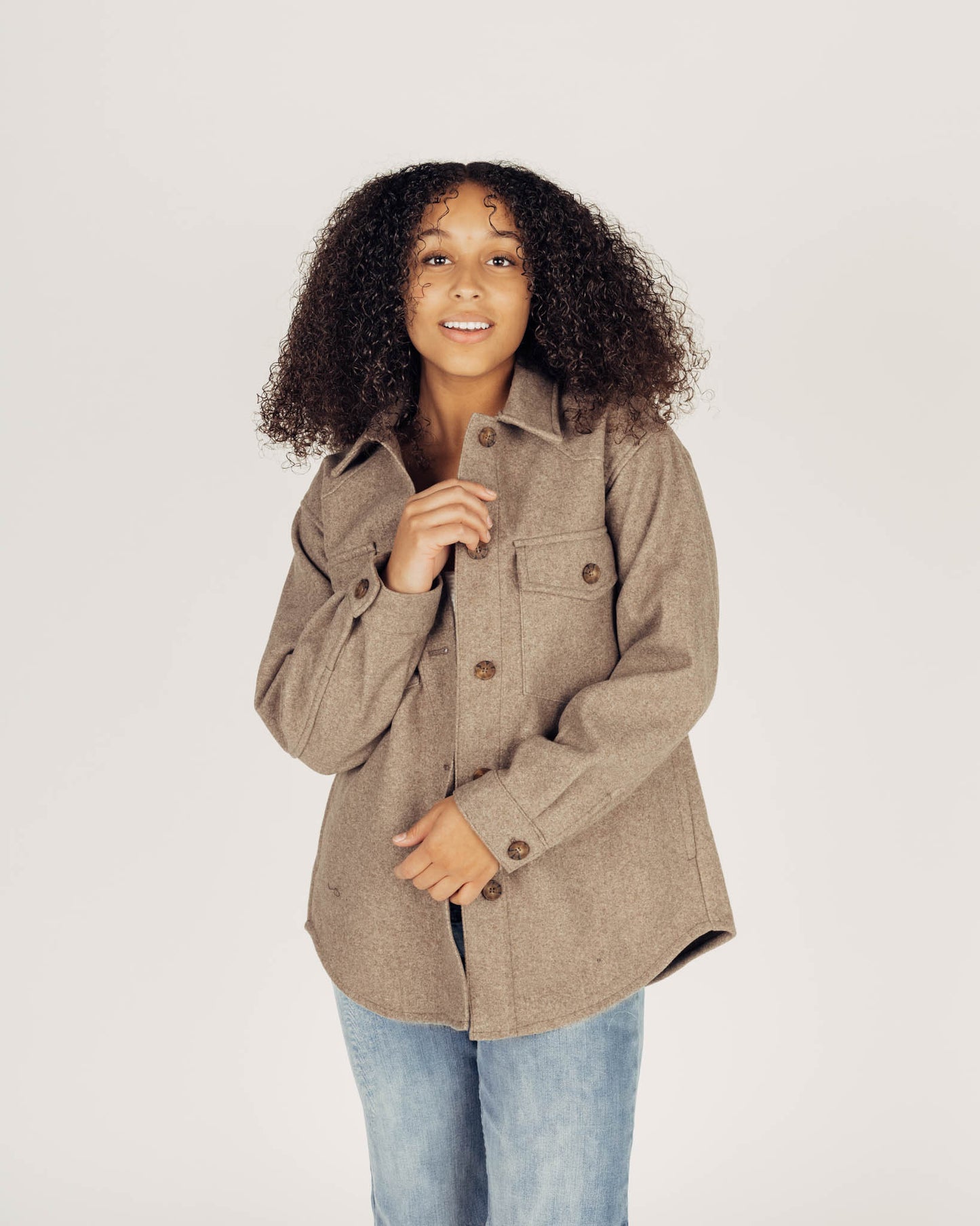 Ally Shacket || Brown