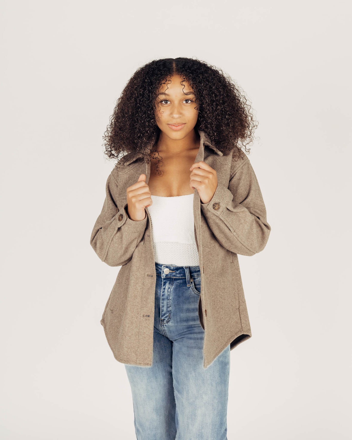 Ally Shacket || Brown