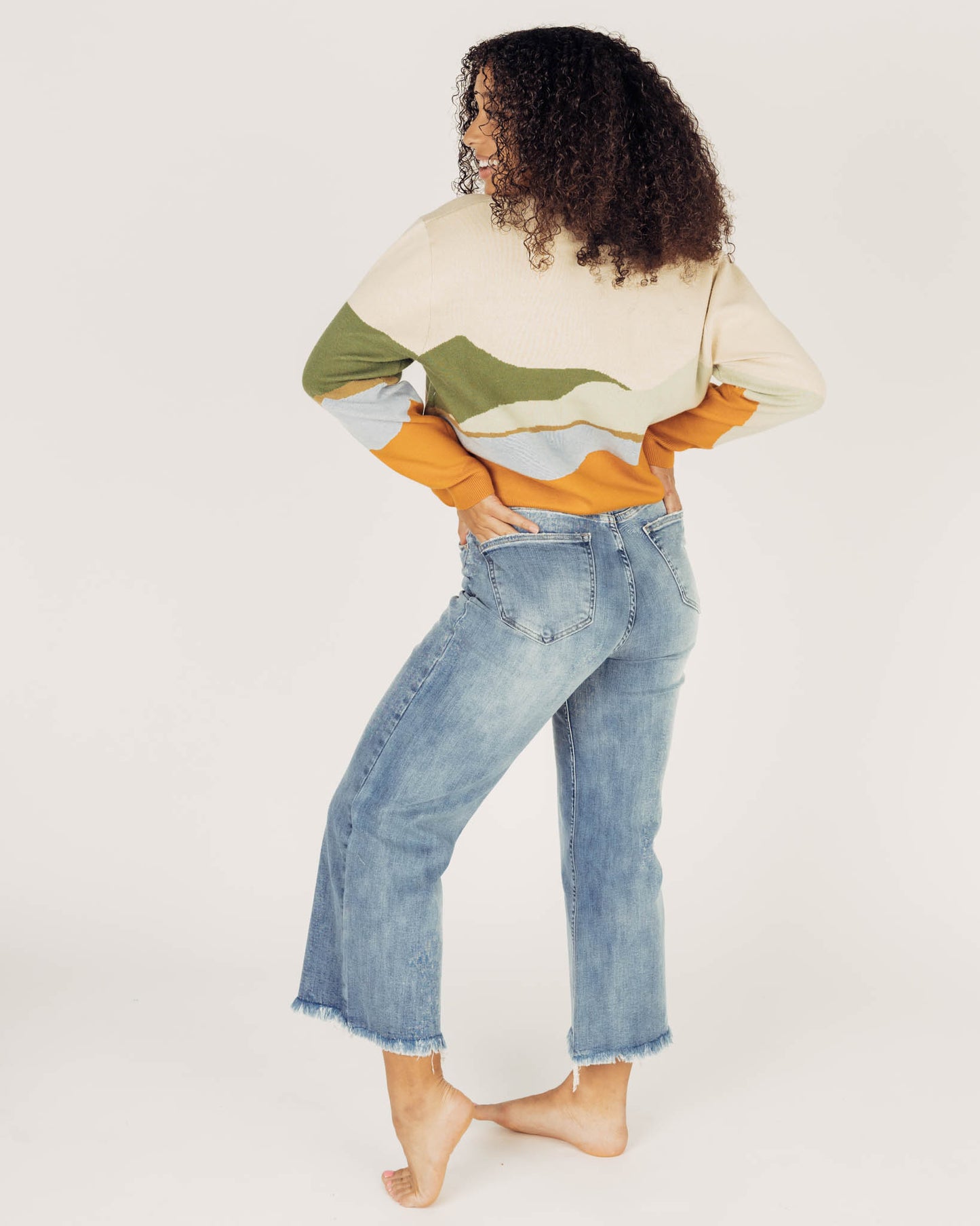 Blue Wide Leg Jeans