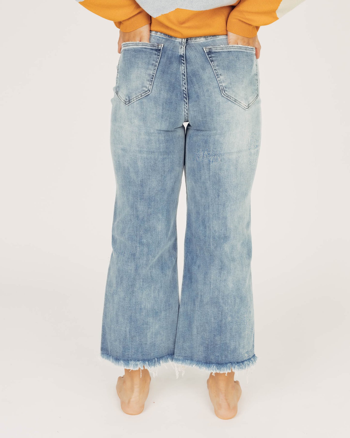 Blue Wide Leg Jeans