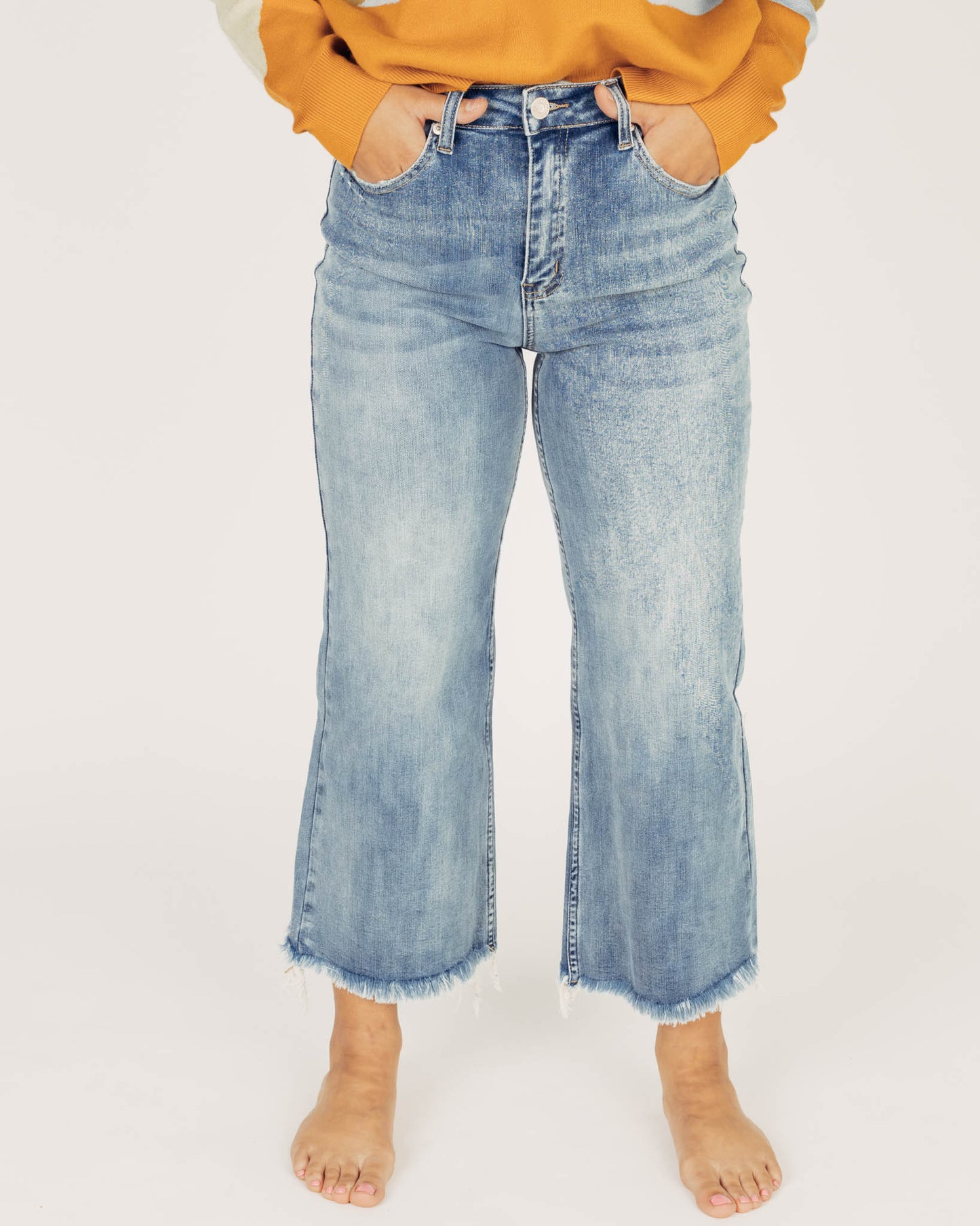 Blue Wide Leg Jeans