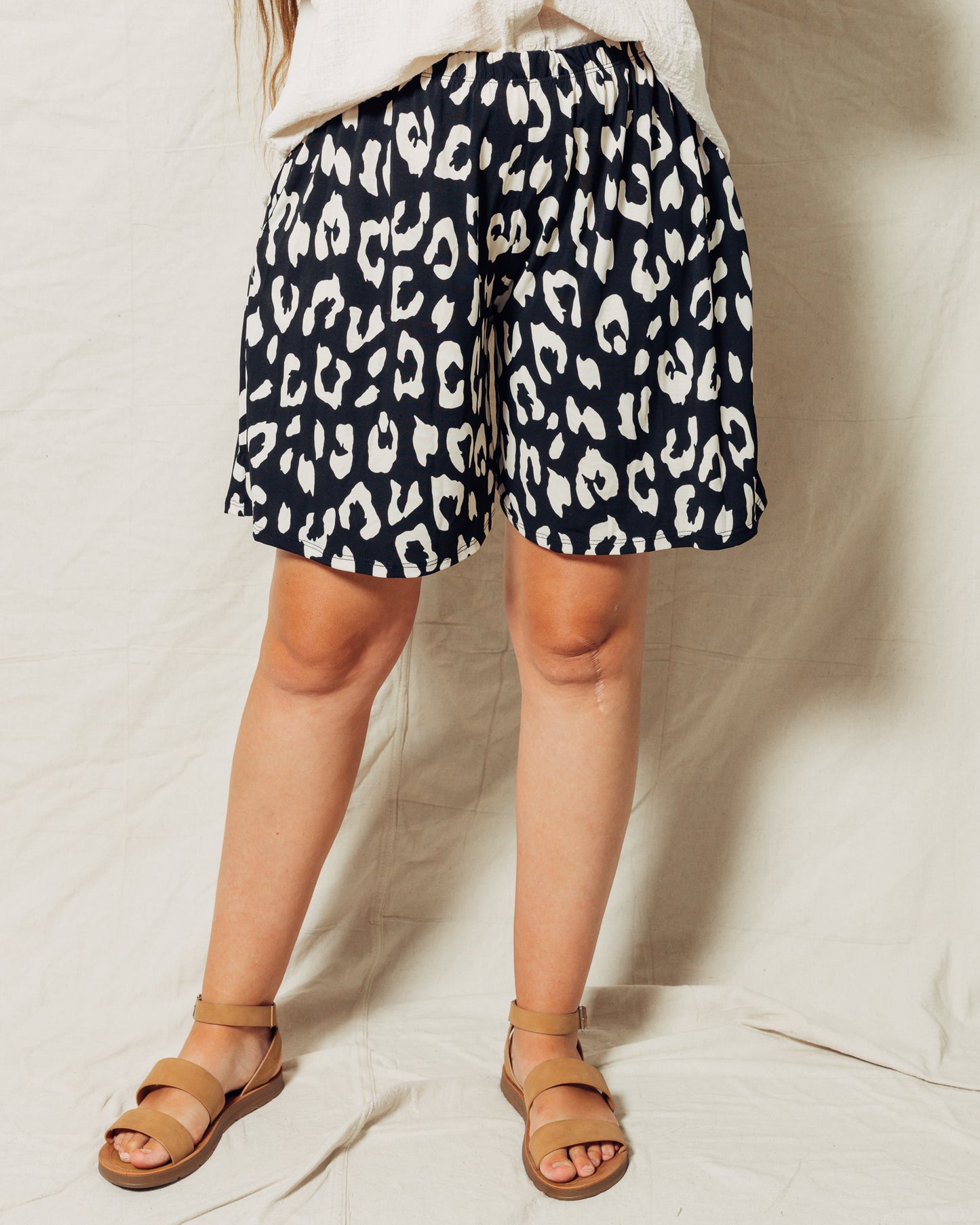 Arabella Shorts || Black + Ivory