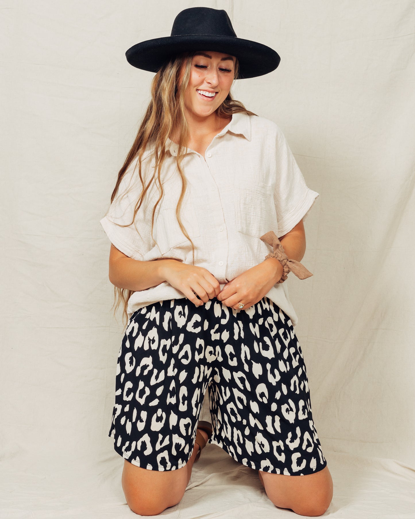 Arabella Shorts || Black + Ivory