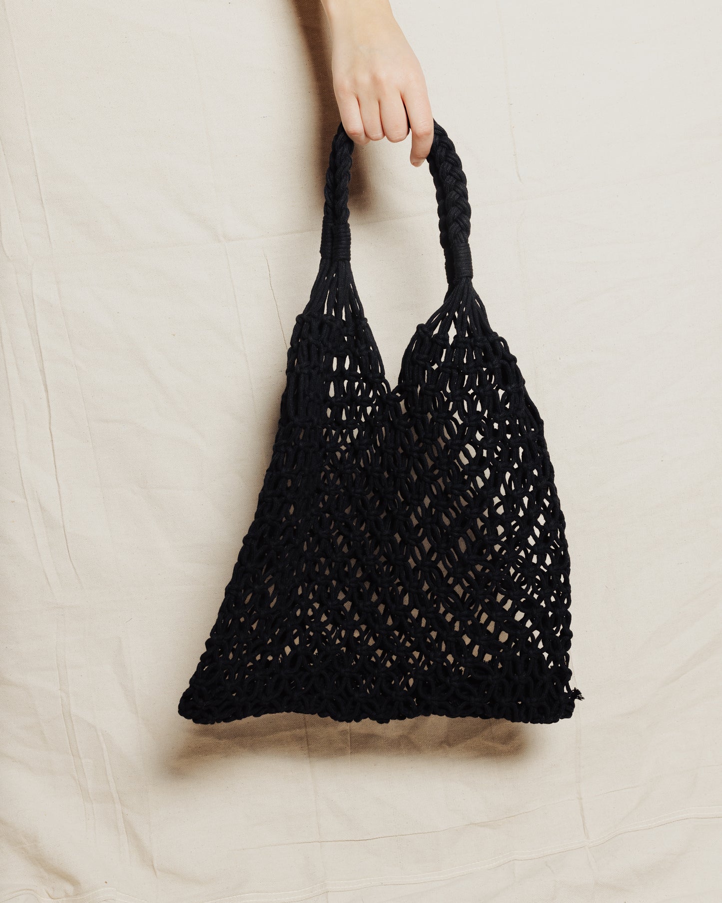 Crochet Beach Bag || Black