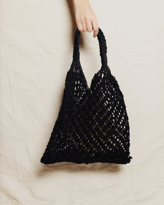 Crochet Beach Bag || Black