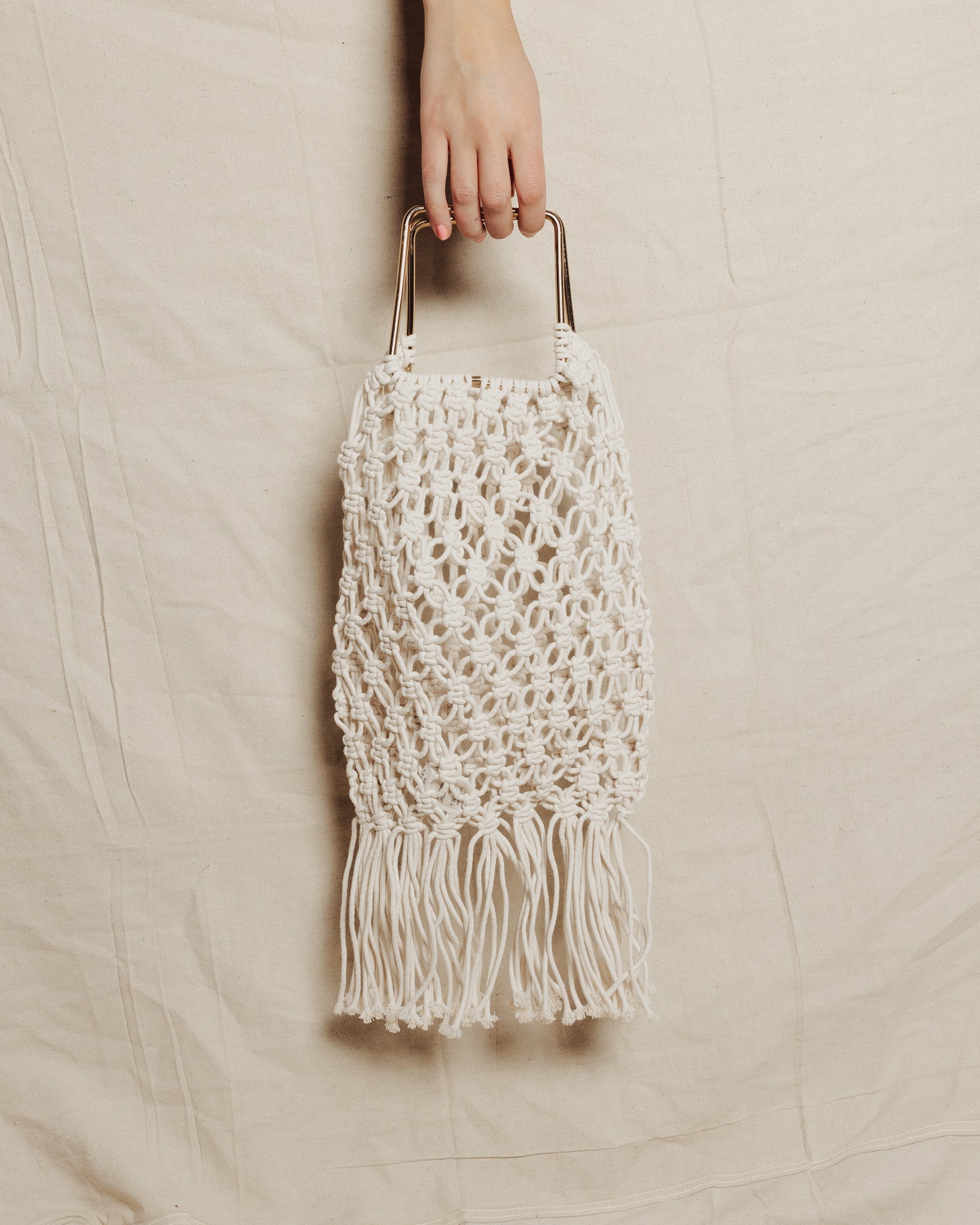 Crochet Knit Fringe Bag || Ivory – Alice Loves Clothes