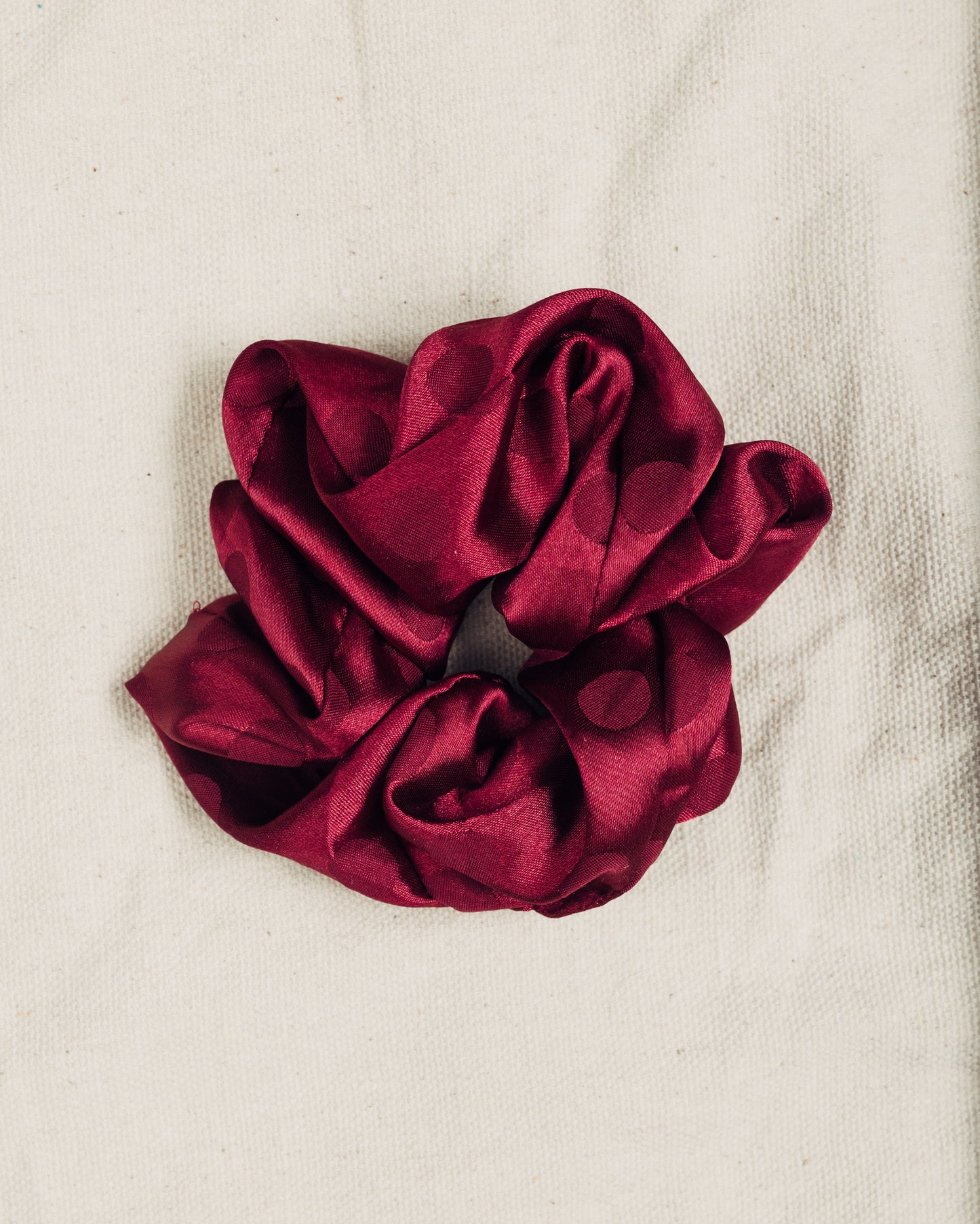 Silk Maroon Scrunchie