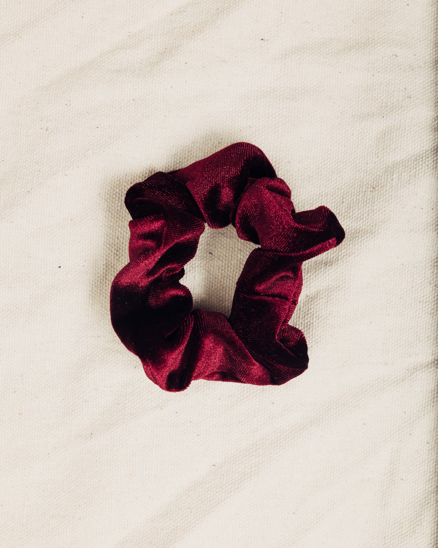 Maroon Velvet Scrunchie