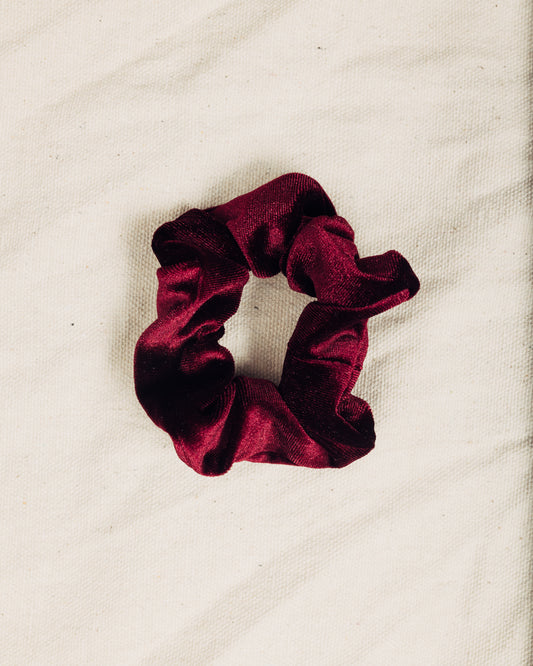 Maroon Velvet Scrunchie