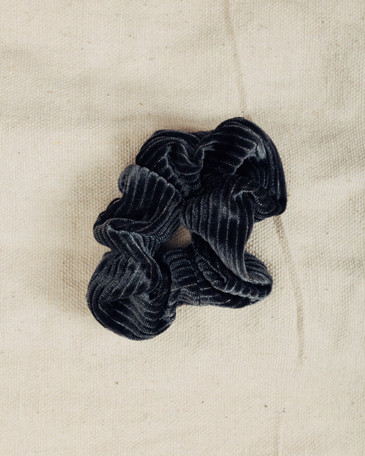 Charcoal Velvet Scrunchie