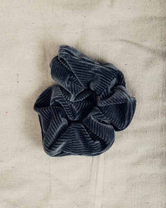 Slate Blue Velvet Scrunchie