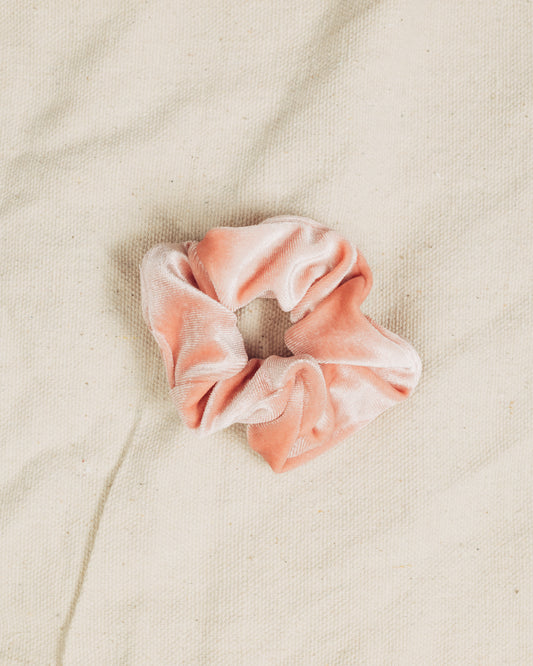 Light Pink Velvet Silk Scrunchie