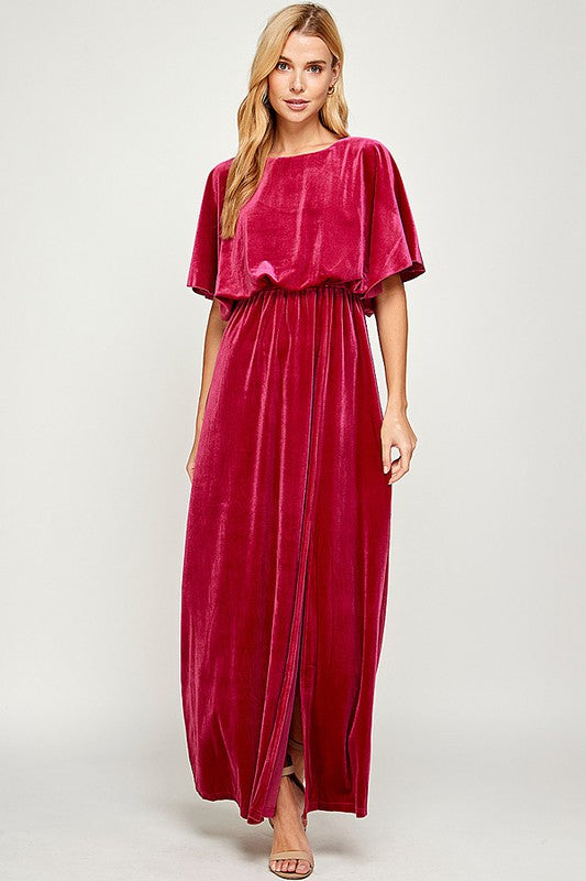 velvet pink dress Hot Pink Velvet Dress – Alice Loves Clothes