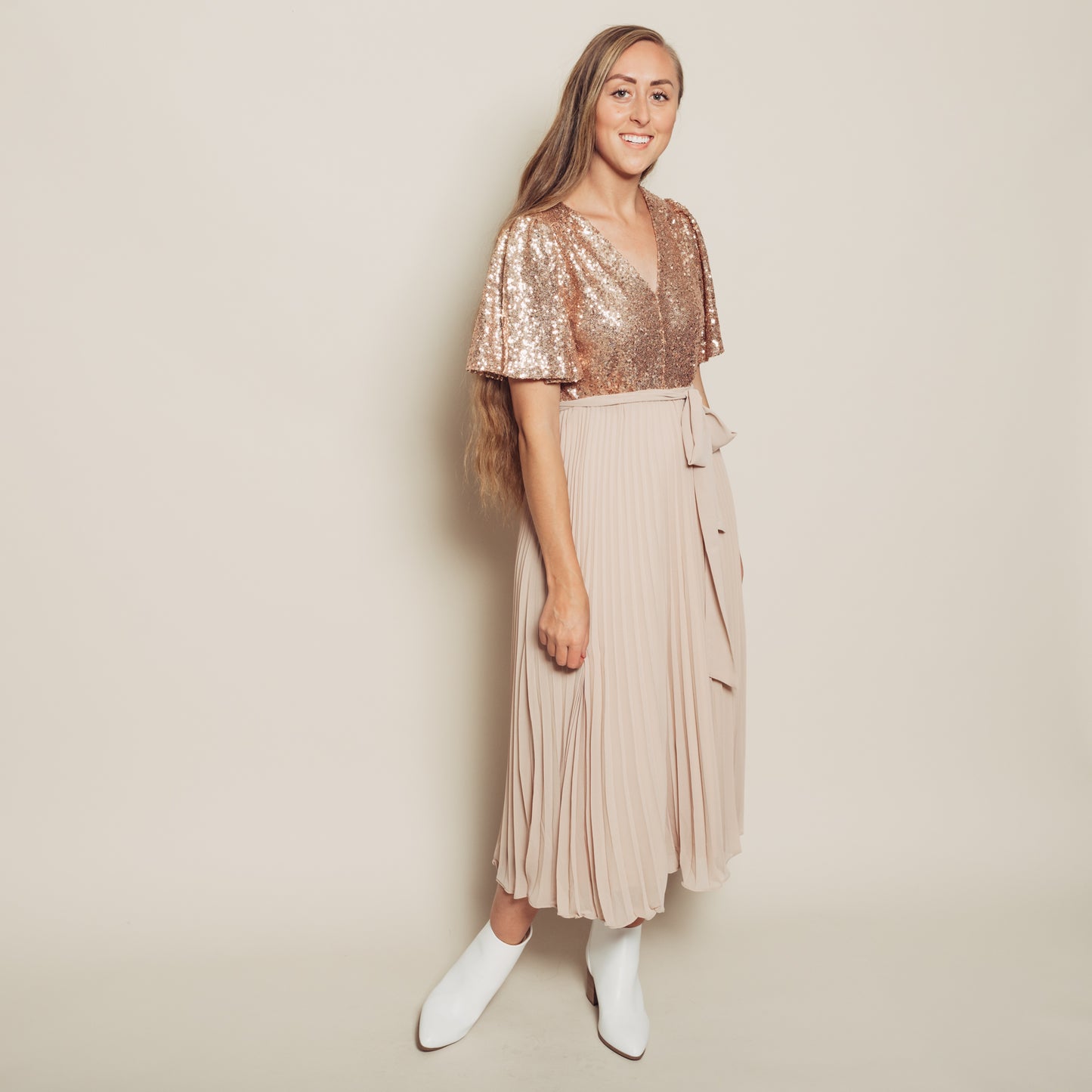 Cailey Dress | Rose Gold