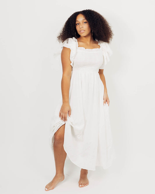 Junie Dress || White