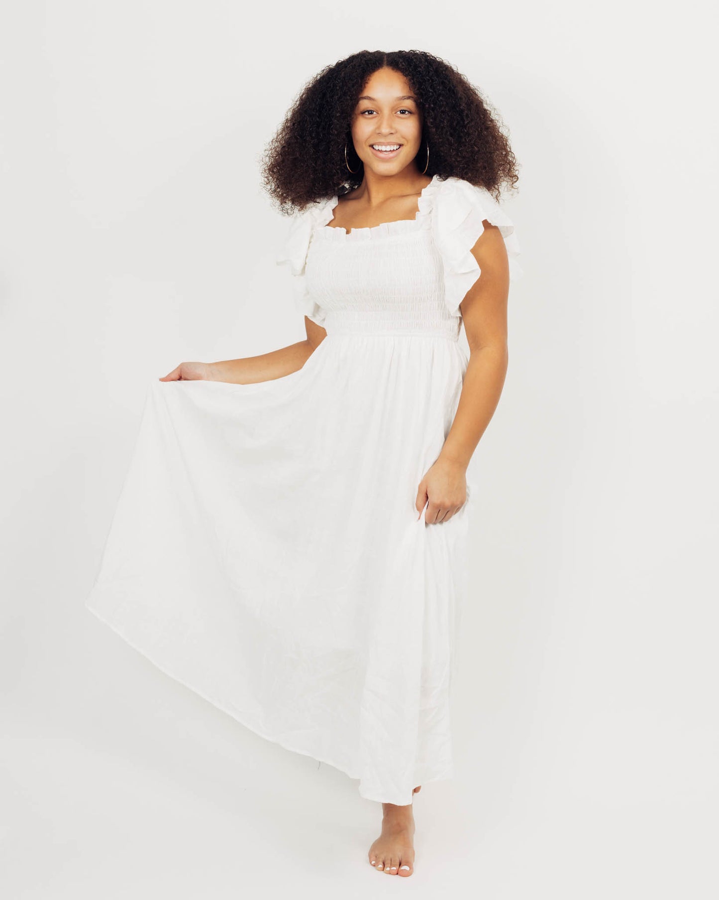 Junie Dress || White
