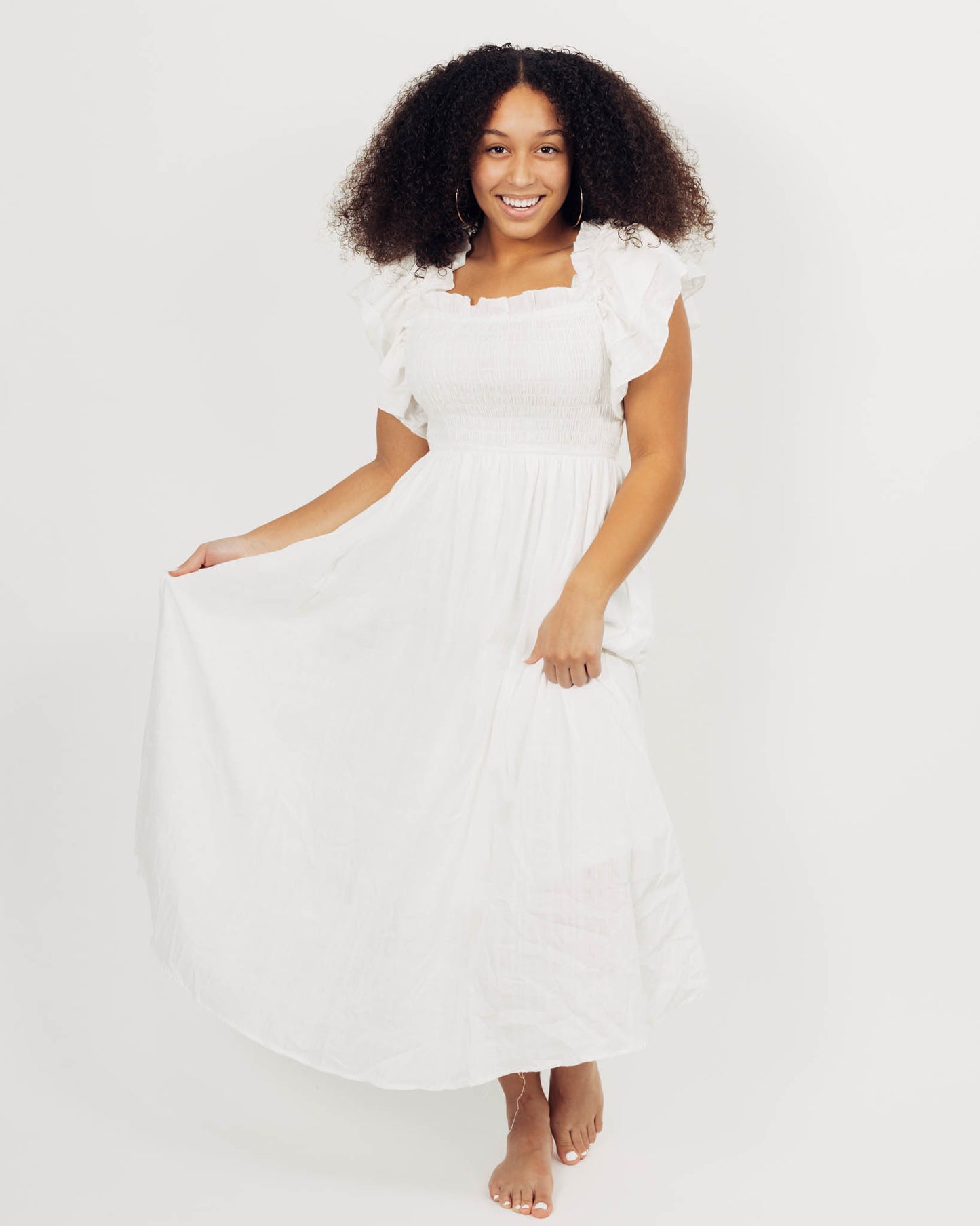 Junie Dress || White