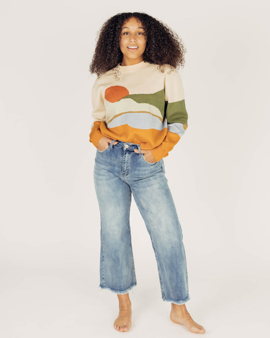 Blue Wide Leg Jeans