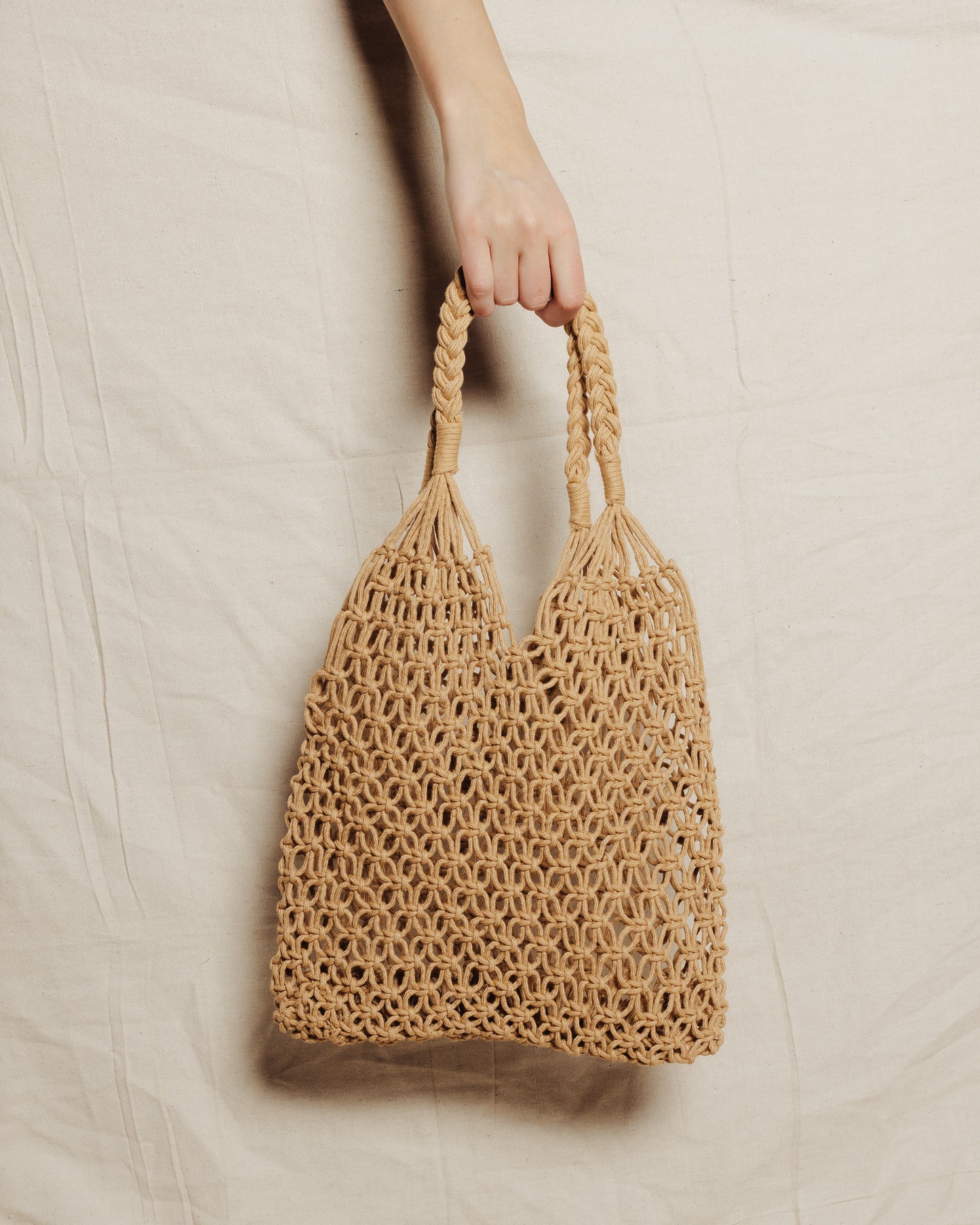 Crochet Beach Bag || Tan