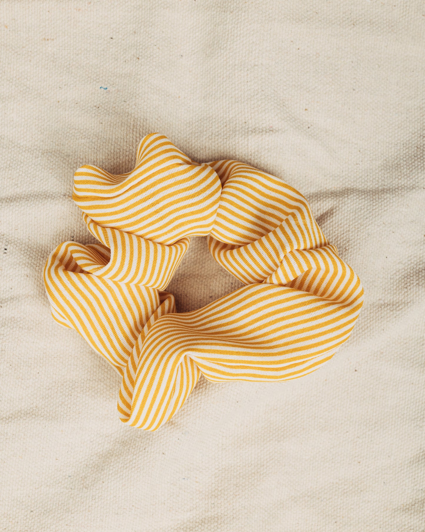 Yellow Striped Scrunchie