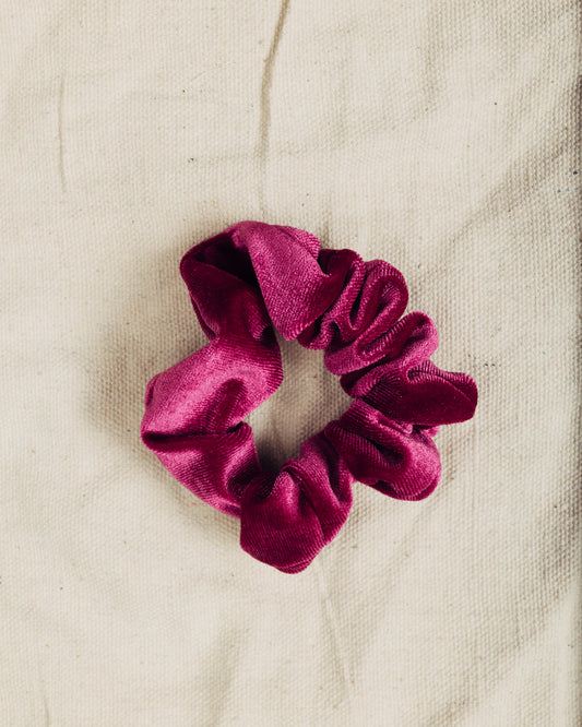 Dark Pink Velvet Scrunchie