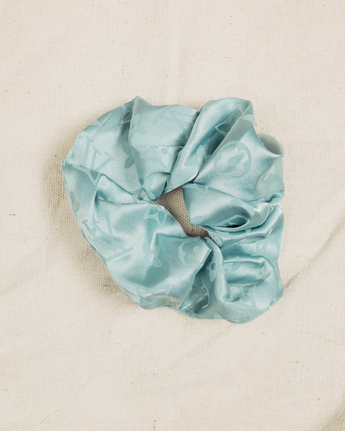 Light Blue Silk Scrunchie