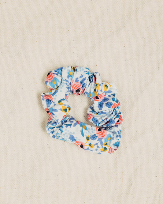 Blue, Pink, and White Scrunchie